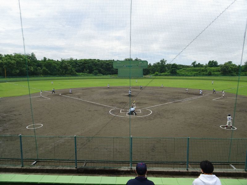 №724角館落合球場（秋田県）: 碧 空 万 里